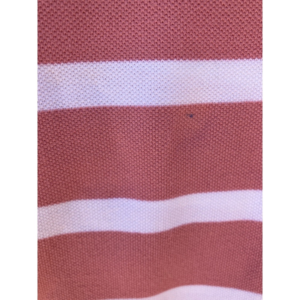 Ralph Lauren Sport Skinny Polo Dress Coral Pink White Striped Big Pony Size XS - Picture 6 of 7